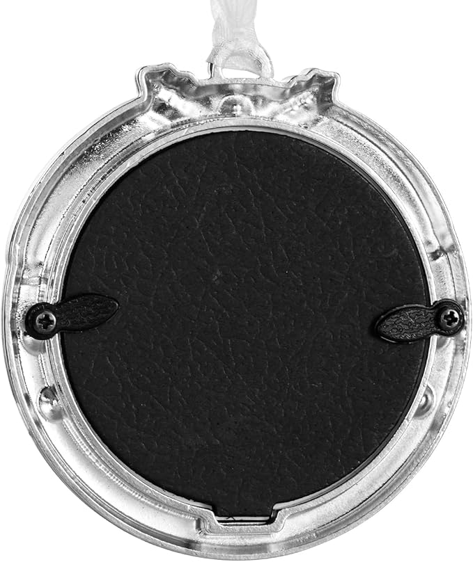 Christmas Tree Ornament - Decorative Hanging 2025 Holiday Keepsake Gift Pendant with 2.5X2.5 Inch Photo Frame Insert for Picture of Pet(Circle-Snow)