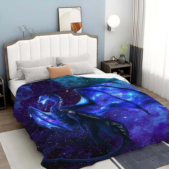 Tijuboni Dragon Throw Blanket Dragon Gifts for Boys Girls Men Women Kids Adults Soft Flannel Fleece Blanket for Couch Sofa Bed Home Decor 60"x80"