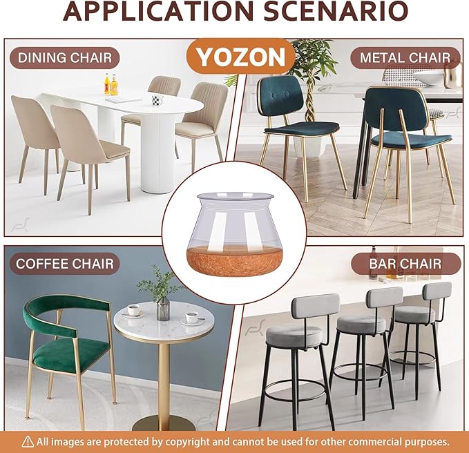 16 Pack Chair Leg Floor Protectors Chair Leg Protectors for Hardwood Floors Felt Silicone Caps Strengthen Bottom Protection Anti-Scratch Reduce Noise Clear Round Large Fit 1-3/16" to 1-5/8" (30-40mm)