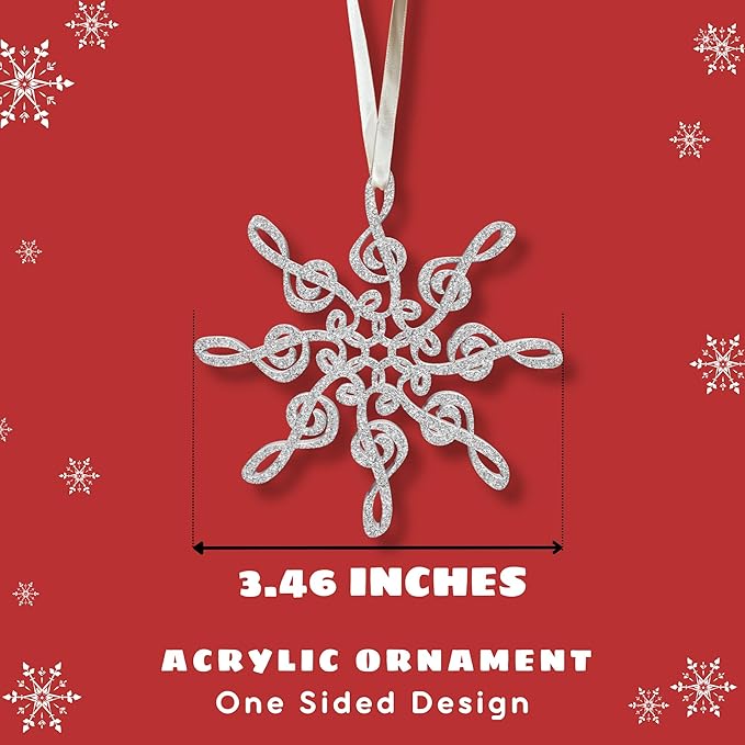 Music Note Ornament - Music Notes Christmas Ornaments, Musical Notes Ornaments for Christmas Tree - Gifts for Musical Lovers - Acrylic Ornament 2025 & Card