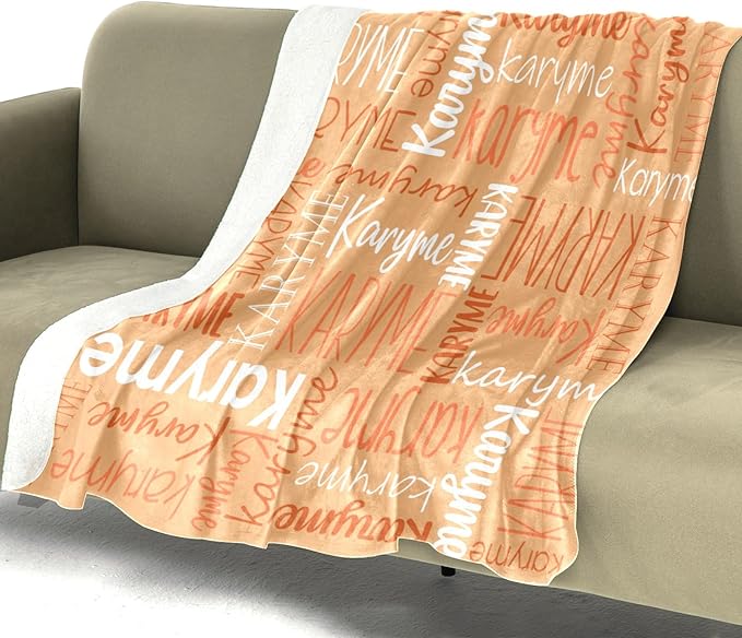 Personalized Name Blanket for Kids and Adult Customized Blanket for Boys Girls Baby Personalized Blanket and Throws Super Soft