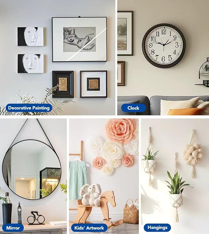 Claw Drywall Hook, No Damage Heavy Duty Drywall Picture Hangers Claw Hooks for Hanging Pictures Mirrors & Wall Decor Hanging Hooks for Room Office Decor Easy Tool-Free Nail-Free (30)