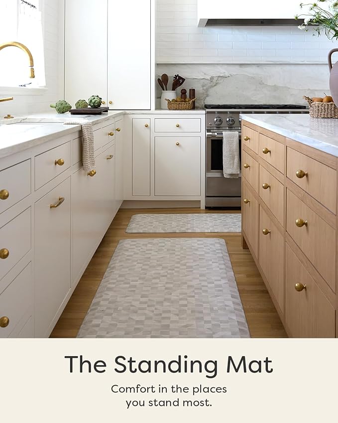 House of Noa Nama Standing Mat – Anti-Fatigue Cushioned Kitchen Mats for Floor | Ergonomic Bounce-Back Foam Kitchen Mats | Anti-Fatigue Mats for Kitchen & Standing | Georgia Clay | 22"x72"