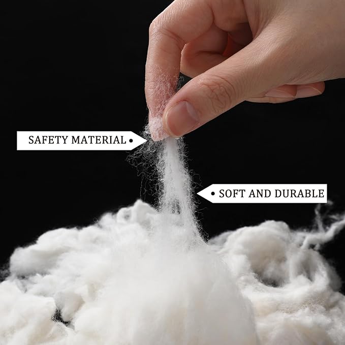 Wesnoy 50g/0.11lb Cotton Stuffing for Stuffed Animals Soft Pillow, Natural Cotton Fiber Filling Batting, for Toys, Cloud Decorations, and More
