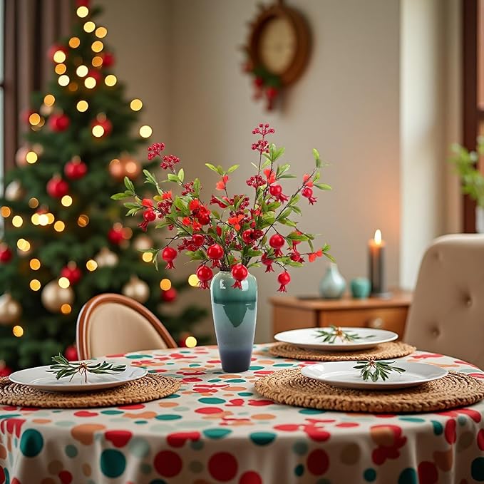 5-Pack Mixed Berry Collection - Complete Autumn Christmas Decoration Bundle for Trees & Wreaths