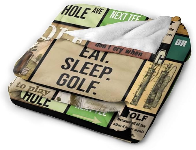 Tijuboni Golf Throw Blanket Golf Gifts for Men Women Girls Boys Kids Adults Soft Flannel Fleece Blanket for Couch Sofa Bed Home Decor 50"x60"