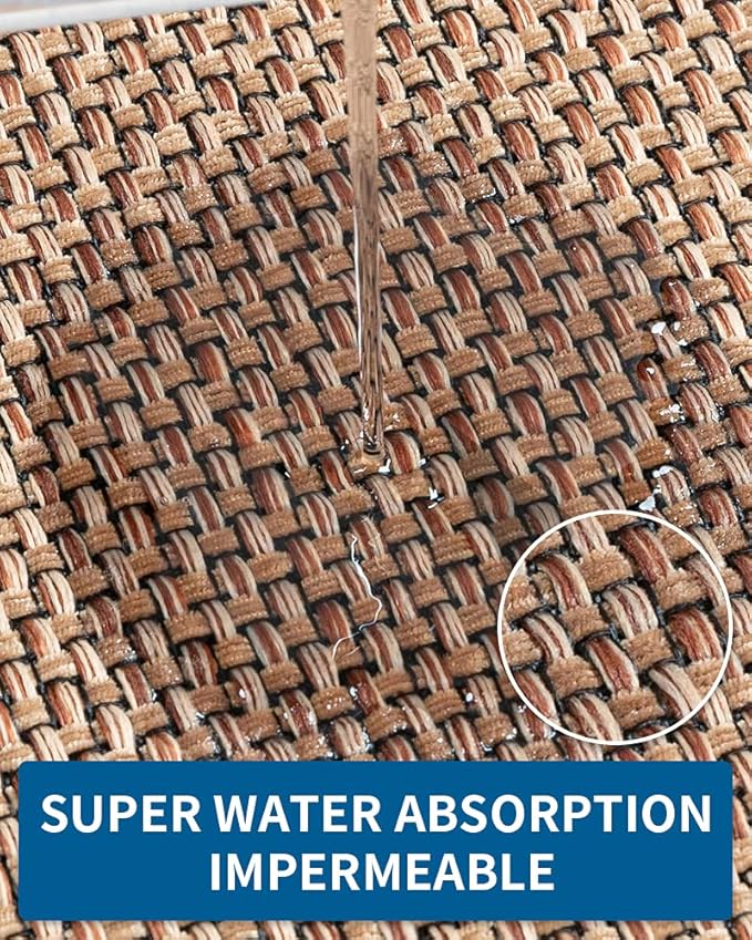 MontVoo Kitchen Rugs and Mats Non Skid Washable, Absorbent Runner Rugs for Kitchen, Front of Sink, Kitchen Mats for Floor (Beige, 16"x24")