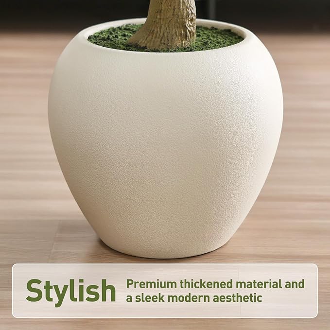 Olive Trees Artificial Indoor,7Ft Large Faux Plants,Tall Fake Tree with 15in White Round Planter,Full & Lush Faux Olive Tree for Home Decor Living Room, Office or Bedroom,Housewarming
