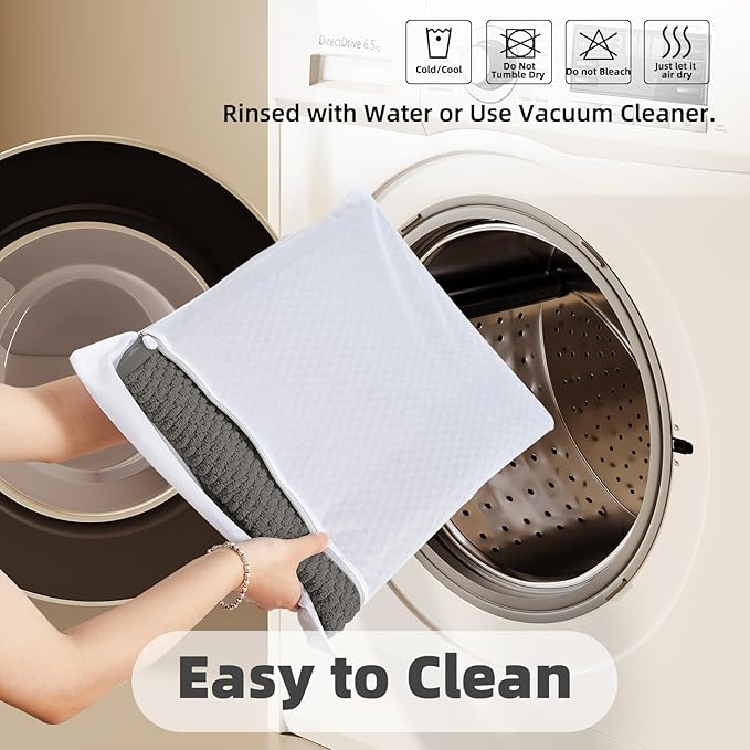 Bathroom Rugs Non Slip Washable, Super Absorbent Thin Bath Mat Small Quick Dry Low Pile Bathroom Rug, Dark Grey 16"x24"