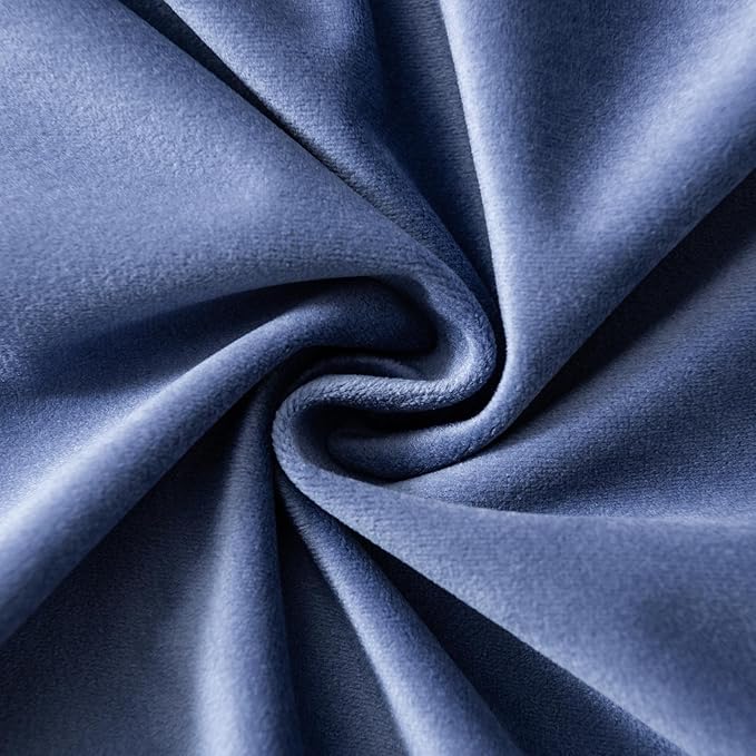 JUSPURBET Decorative Pillow Covers Set of 2 Velvet 26x26 Throw Pillow Covers for Couch Sofa Bed Soft Cushion Covers Cases with Hidden Zipper for Living Room Home Decor,Blue