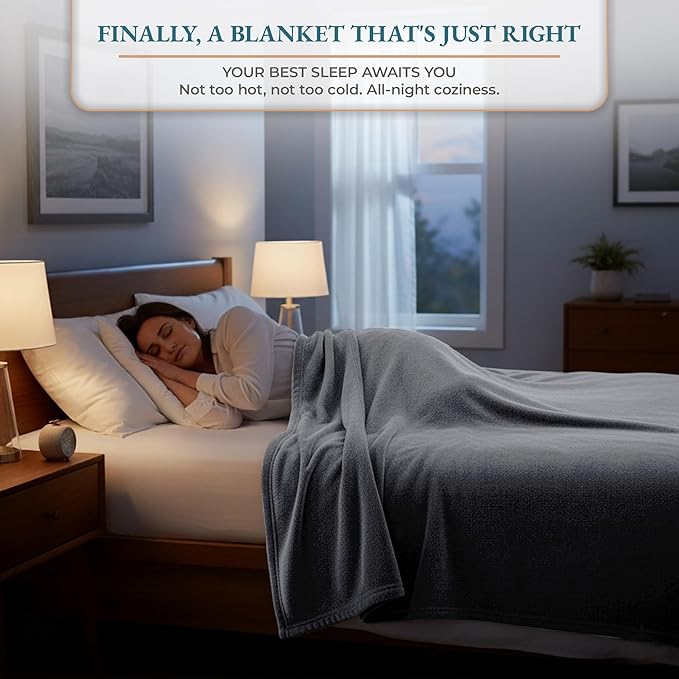 Casa Platino Flannel Throw Blanket – Soft Fleece 50x60 for Couch or Sofa – Lightweight, Cozy & Breathable – All Season Blanket Gift for Her or Him - Light Grey