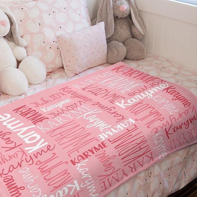 Personalized Name Blanket for Kids and Adult Customized Blanket for Boys Girls Baby Personalized Blanket and Throws Super Soft
