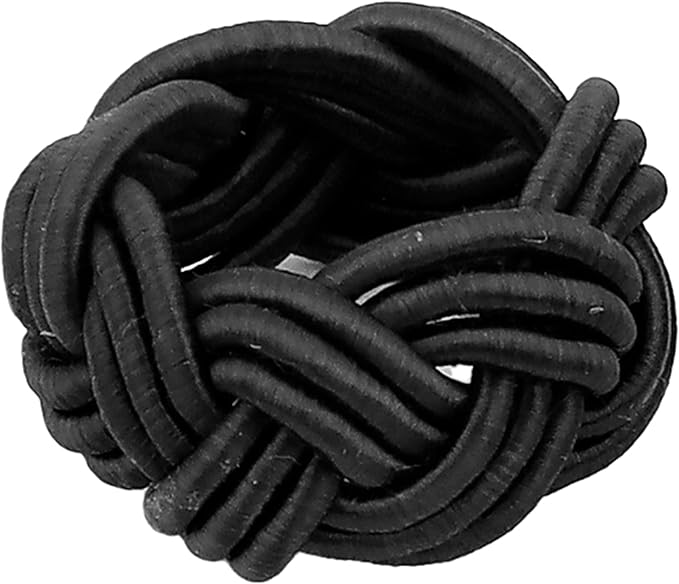 12 Pcs Woven Napkin Rings, Handmade Rustic Farmhouse Nautical Napkins Ring for Festives Gathering Banquet Wedding Birthday Table Decor Everyday Dining Decor (Black) - ALPHA Living HOME