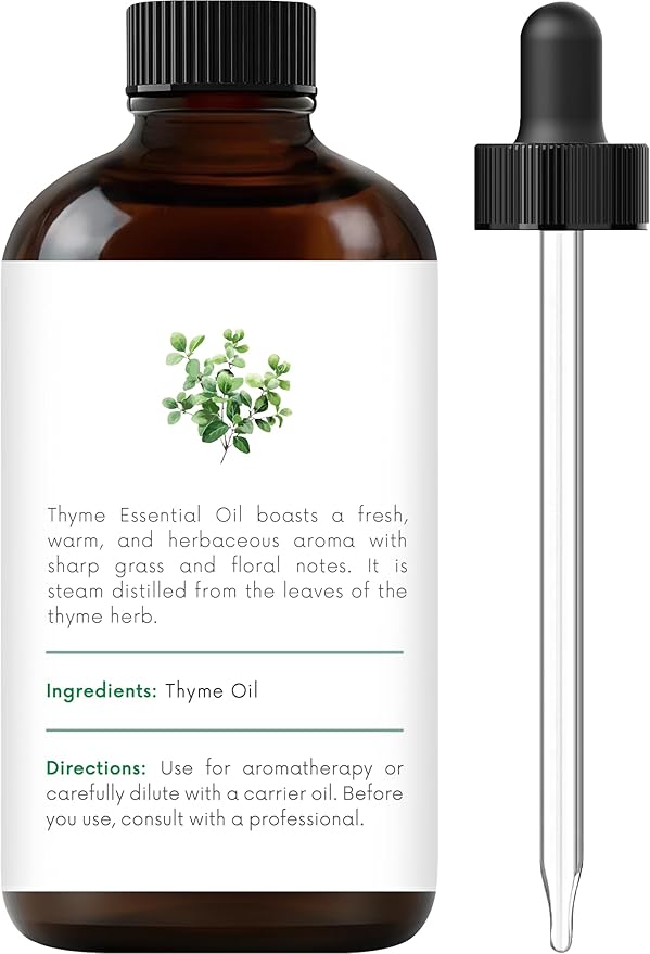 Handcraft Blends Thyme Essential Oil – 1 Fl Oz – 100% Pure and Natural – Premium Grade Essential Oil for Diffuser and Aromatherapy, Skin, Massage, Candle and Soap Making Fragrance
