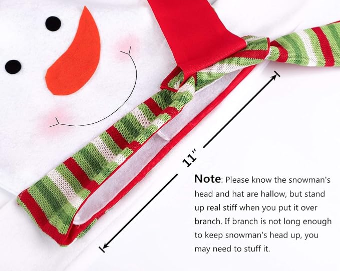 Christmas Tree Topper Snowman Top Hugger for Xmas Tree Holiday Decorations Winter Wonderland Decoration New Year Decorations
