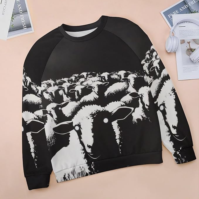 Halloween Sweatshirts for Women Funny and Spooky Print Crewneck Oversized Pullover Outdoor Lounge Fashion Sweater