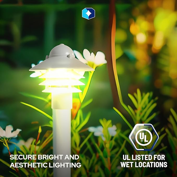 KASTLITE Nautical Walkway Outdoor Lamp Post Light Fixture - Rust & Waterproof Non-Metallic Coastal Lantern - Fits 3" Poles - UL Listed Driveway & Boat Dock Lighting Fixture - USA Made, Matte White