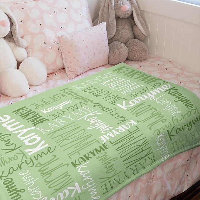 Personalized Name Blanket for Kids and Adult Customized Blanket for Boys Girls Baby Personalized Blanket and Throws Super Soft