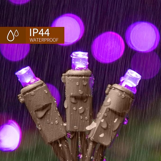 LAMPHOME Purple Halloween Lights- 21.6FT100 LED Christmas Lights, Mini led String Light for Indoor Outdoor Home Holiday Party Wedding Independence Day Decoration
