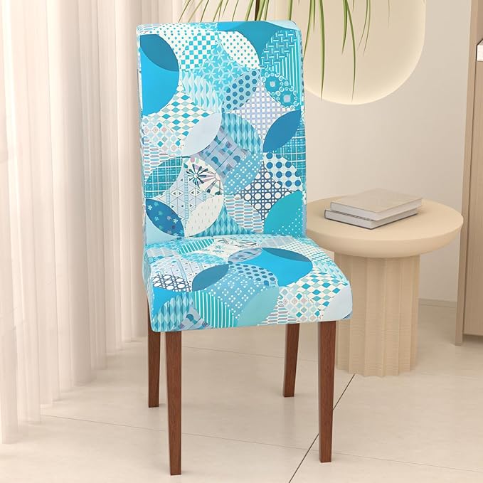 Stretch Dining Chair Covers Set of 4,Floral Print Chair Covers,Soft Removable Washable,Pet Friendly Furniture Protector,Universal Chair Slipcovers for Home, Kitchen,Ceremony Dining Room Seat