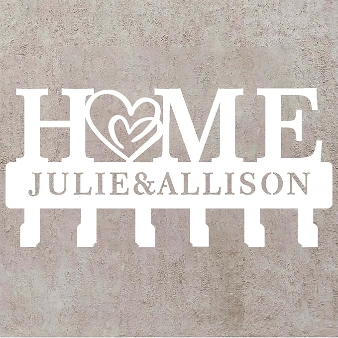 Custom Key Rack with Name,Personalized Name Key Rack,Key Holder for Wall,Personalized Name Coat Backpack Towel Key Hooks for Wall,Key Hanger