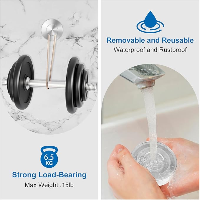 Suction Cup Hooks for Wreaths Holder Hanger on Glass Window Door, Heavy Duty Shower Towel Hook for Bathroom Stainless Steel, No Drill on Smooth Wall Glass Mirror Tile in Bedroom Kitchen (2, Silver)