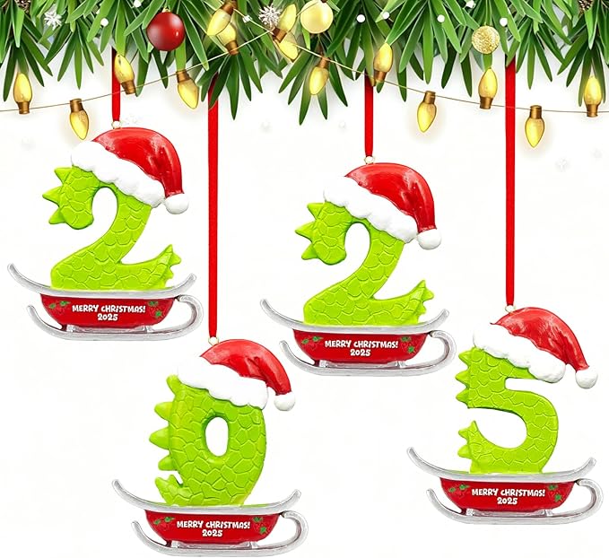 26 Letter Dinosaur Ornaments Christmas 2025, DIY Ornaments for Christmas Tree Decor, Alphabet Letters Xmas Pendant Decor Gifts for Family Friends Home (2025)