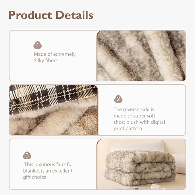 ALPHA HOME Blanket Soft Throw Blanket, Lightweight Fluffy Throw Blanket Twin Size, Luxury Home Decor Throw Blankets for Couch, Sofa, Bed, Wheat