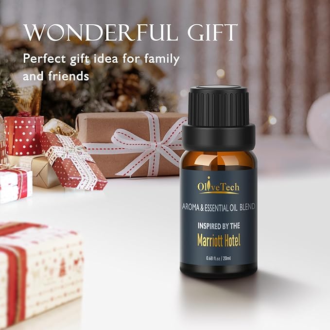 Hotel Diffuser Oil 20ml – Inspired by Marriott Hotel Scent, OliveTech Aromatherapy Fragrance Oil for Cold Air & Ultrasonic Diffusers, Glass Bottle (0.68 fl oz)