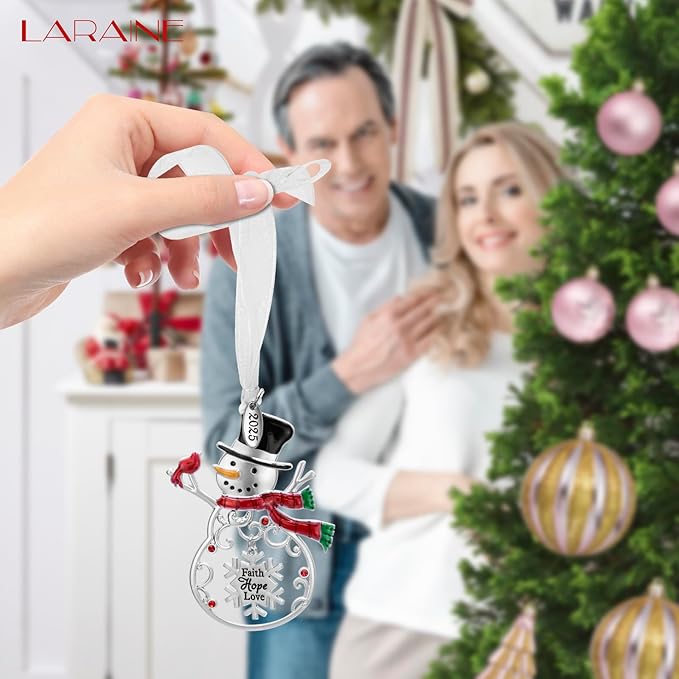 Laraine Christmas Tree Ornaments – 2025 Decorative Hanging Pendant of Car Charm Holiday Keepsake Gift Home Decor (Snowman (2025))