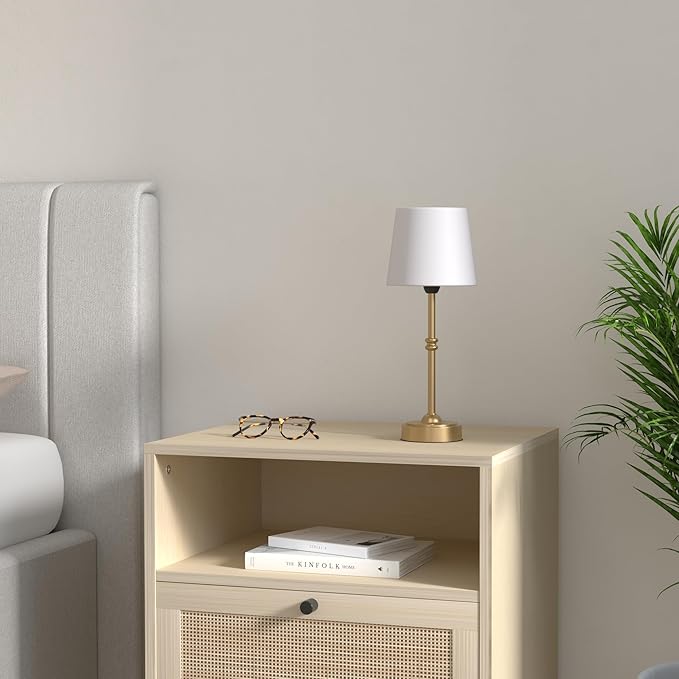 O’Bright Seraph - Cordless LED Table Lamp with Dimmer, Built-in Rechargeable Battery, 3-Level Brightness, Patio Table Lamp, Bedside Night Lamp, Ambient Light for Restaurant, Antique Brass