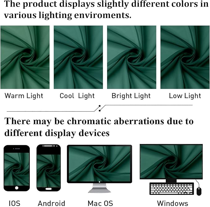 Lecloud Hunter Green Sheer Curtains 84 Inches Long 2 Panels Set, Rod Pocket Window Curtains for Living Room Bedroom, Airy Lightweight Voile Transparent Drapes Home Decor, Each Panel 42 X 84 Inch