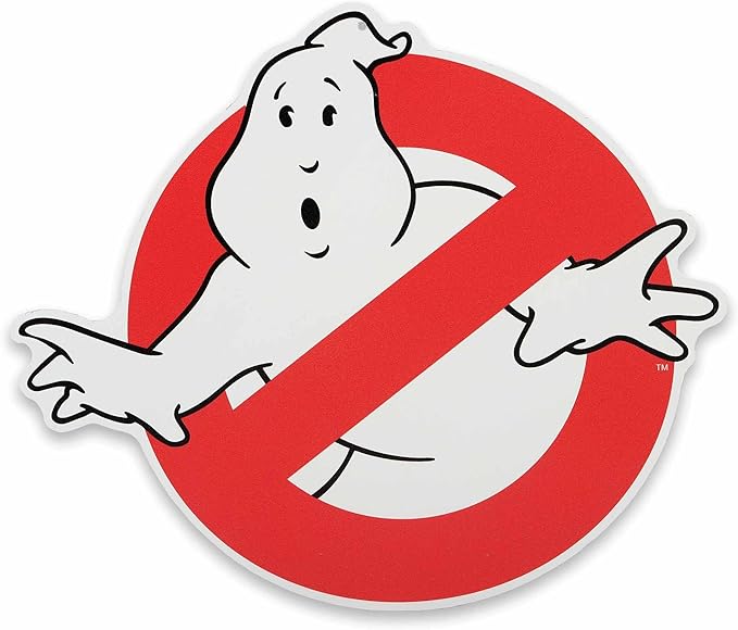 Ghostbusters Classic Logo Metal Sign - Vintage Ghostbusters Sign for Man Cave, Movie Room or Halloween Decor