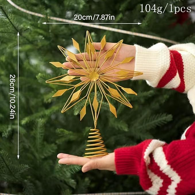 Irregular Christmas Tree Toppers Star Shape Tree Top Ornament Festival Accessory Home Adornment Star Ornament
