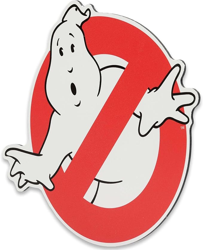 Ghostbusters Classic Logo Metal Sign - Vintage Ghostbusters Sign for Man Cave, Movie Room or Halloween Decor