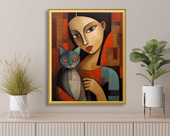 Art Shoppe Framed Print Wall Art, Vintage Wall Décor for Living Room, Bedroom, Office, High-Resolution Image on Premium Art Paper, 3/4" Frame with Plexiglass Front, Ready to Hang, 17"x21"