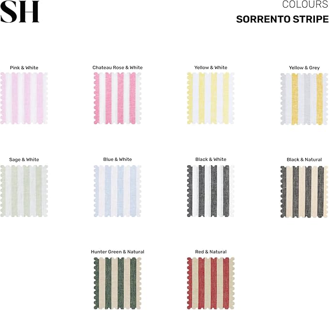 Solino Home Linen Tablecloth 60 x 108 Inch - Sorrento Stripe 100% Pure Linen Red and Natural Table Cloth for Rectangle Tables - Machine Washable Tablecloth for Valentines
