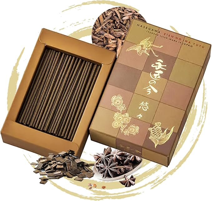 Hasegawa 永遠の今 | Hasegawa Original Low Smoke Japanese Incense Sticks | Agarwood & Sandalwood Blend | No Synthetic Fragrances (Mini, A Blend Agarwood & Sandalwood)