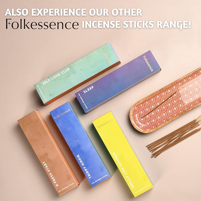 Folkulture Incense Sticks | Set of 6 (120 Organic Insence-Sticks) | Sea Breeze, Rosemary, Patchouli Incense Stick Variety Pack | 45 Mins Burn Time | Inscense-Stick Multipack Non Toxic | Home Fragrance