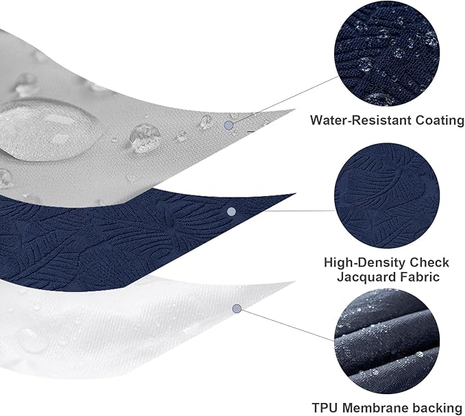 Waterproof Seat Cover for Dining Room Chair Seat Covers Washable Kitchen Chair Seat Slipcovers Protector (Navy Blue, 6 PCS)