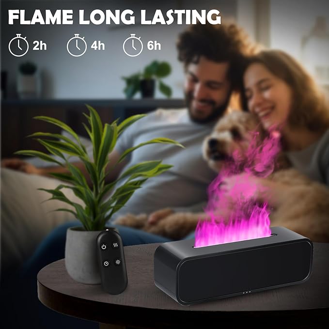 7Color Flame Diffuser, Bonfire and Fireplace 10.7" 3" 3.1"