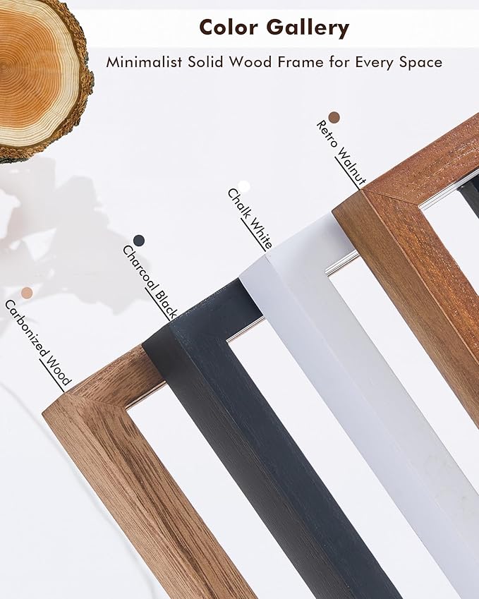 DLQuarts 5x7 Floating Picture Frames for 4x6/3.5x5 Photos, 2-Pack Solid Wood Double Polished Glass Floating Frame for Wall & Tabletop, Postcards and Any Size Photo up to 5x7 Display, White
