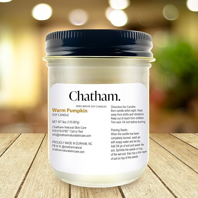 3 Pack 6oz Seed Candles in Glass with Lid, No Waste Candles, Soy Wax, Natural Cotton Wicks, Gift Set (Sweet)