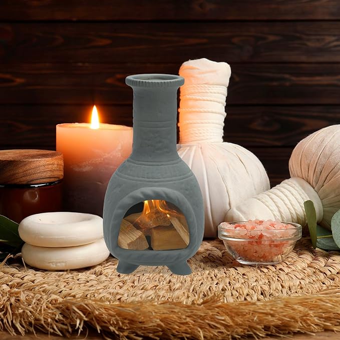 uxcell Incense Burner, Ceramic Incense Holder Santo Holder Ash Catcher with Cleaning Brush Tweezer Decorative Bowl for Meditation Stick Aromatherapy Yoga, Gray