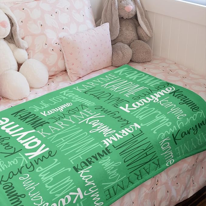 Personalized Name Blanket for Kids and Adult Customized Blanket for Boys Girls Baby Personalized Blanket and Throws Super Soft