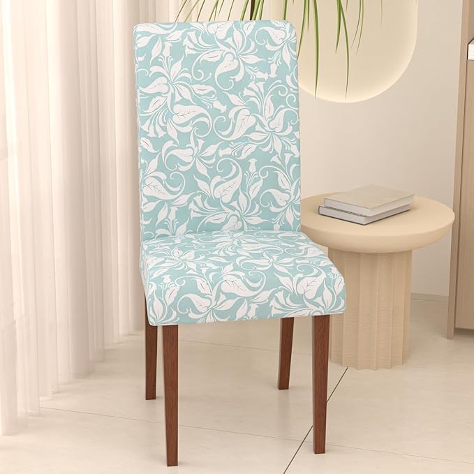 Stretch Dining Chair Covers Set of 2,Floral Print Chair Covers,Soft Removable Washable,Pet Friendly Furniture Protector,Universal Chair Slipcovers for Home, Kitchen,Ceremony Dining Room Seat