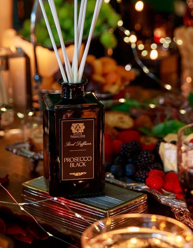 Antica Farmacista Home Ambiance Diffuser - Long-Lasting Reed Scent Diffuser - Luxury Room Freshener Gift - Prosecco Black, 10.8 fl oz