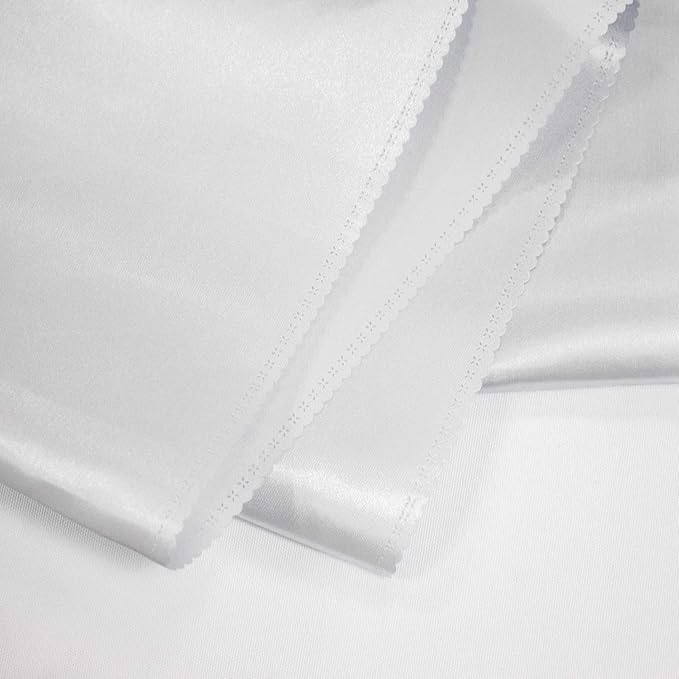 12 Pack Silver Table Runners, Satin Table Runner 12x108 Inches Long, Silk and Smooth Fabric Table Runner for Halloween,Christmas,Wedding, Parties, Banquets, Events Decoration