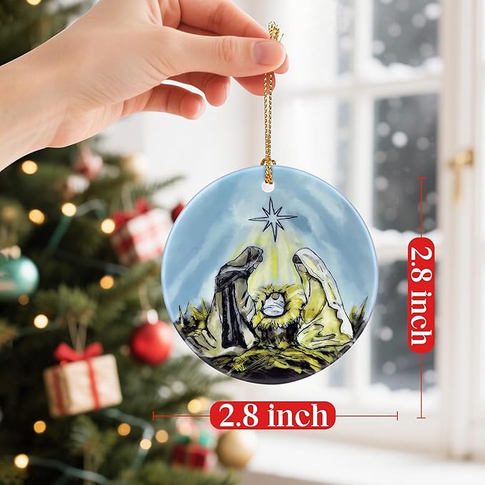 Nativity Scene Ornaments, Christian Christmas Ornaments: Christmas Tree Decorations, Religious Holiday Decor, Stocking Stuffers, Gift Ideas, Xmas Gift, Christian Gifts & Religion Gifts