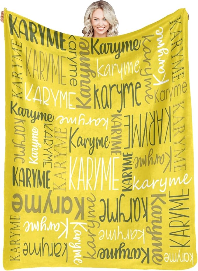 Personalized Name Blanket for Kids and Adult Customized Blanket for Boys Girls Baby Personalized Blanket and Throws Super Soft